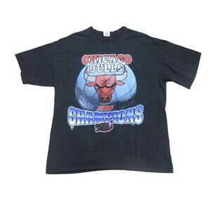 Chicago Bulls T-Shirt Size Xl Black - 1996 Championship Michael Jordan